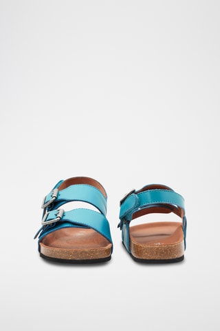 Leren Sandalen - Turquoise