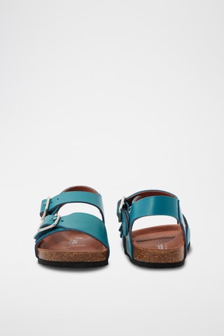 Leren Sandalen - Turquoise