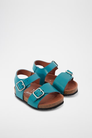 Leren Sandalen - Turquoise