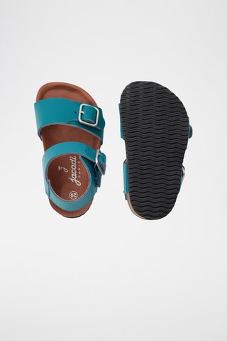 Leren Sandalen - Turquoise