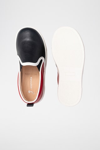 Leren Slip-ons - Zwart en rood
