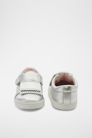 Leren Sneakers - Zilverkleurig