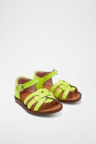 Leren Sandalen - Lichtgroen