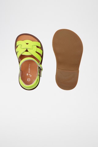 Leren Sandalen - Lichtgroen