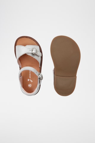 Leren Sandalen - Zilverkleurig
