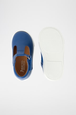 Leren Mary Janes - kobaltblauw