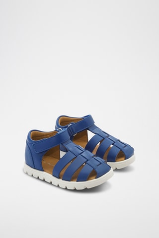 Leren Sandalen - Kobaltblauw