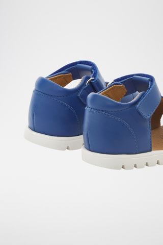 Leren Sandalen - Kobaltblauw