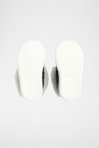 Gevoerde Splitnubuck, Leren en Schapenwollen Enkellaarzen - Marineblauw en Wit 