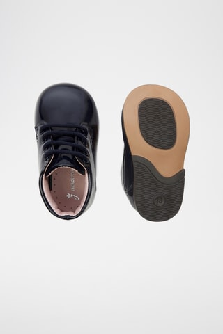 Lakleren Enkellaarzen - Nachtblauw