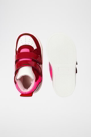 Lakleren Sneakers - Bordeauxrood en Wit