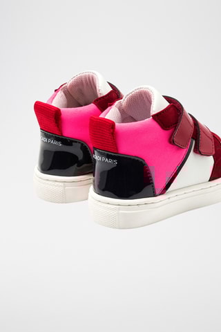 Lakleren Sneakers - Bordeauxrood en Wit