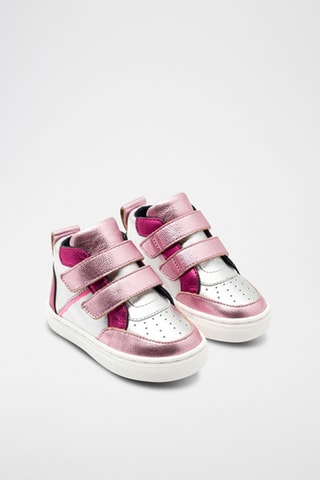 Leren Sneakers - Roze en zilverkleurig