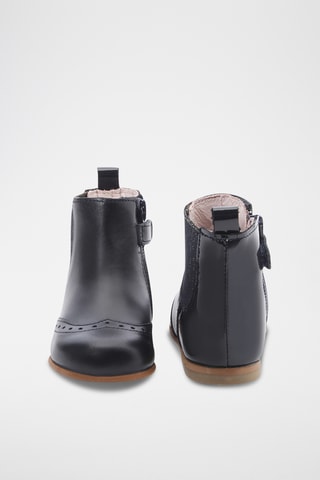 Leren Enkellaarzen - Zwart