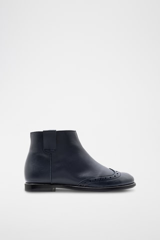 Leren Enkellaarzen - Zwart