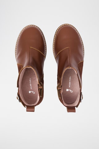 Leren Enkellaarzen - bruin