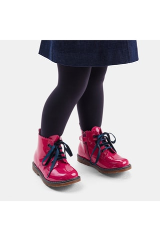 Lakleren Enkellaarzen - Rood