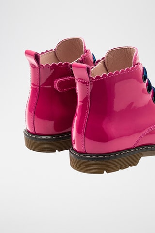 Lakleren Enkellaarzen - Rood