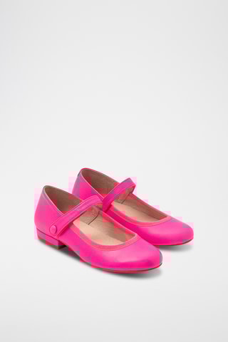 Leren Mary Janes - Fuchsia