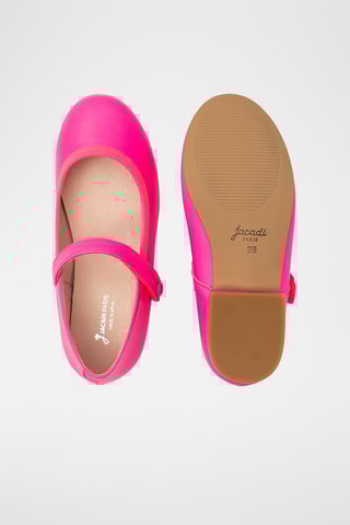 Leren Mary Janes - Fuchsia