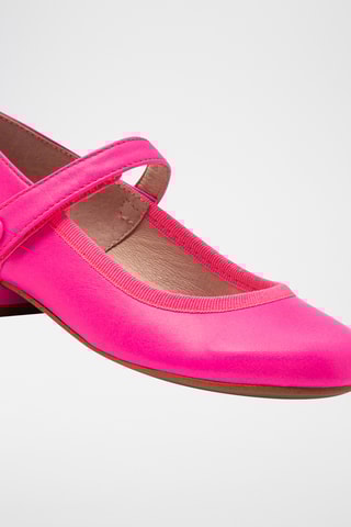 Leren Mary Janes - Fuchsia