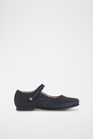 Nubuck Mary Janes - Marineblauw