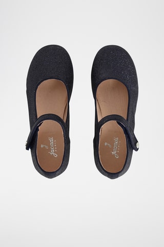 Nubuck Mary Janes - Marineblauw