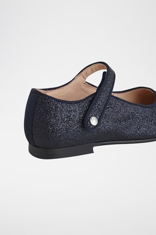 Nubuck Mary Janes - Marineblauw