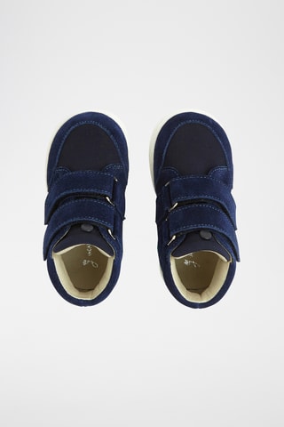 Hoge Nubuck Sneakers - Marineblauw