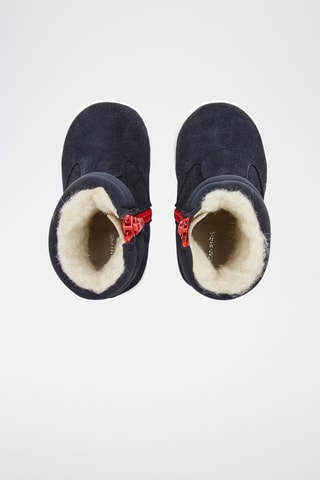 Gevoerde Nubuck Boots - Marineblauw