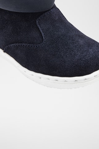 Gevoerde Nubuck Boots - Marineblauw