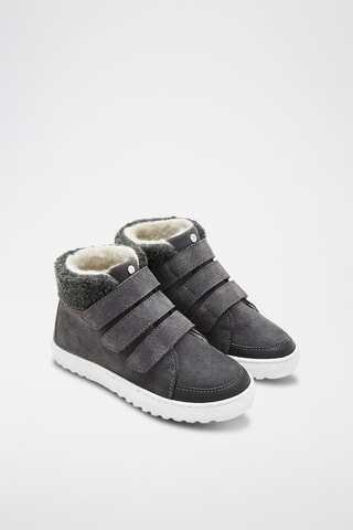 Gevoerde Leren Boots - Donkergrijs