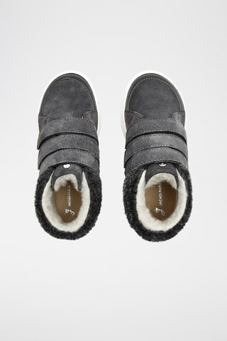 Gevoerde Leren Boots - Donkergrijs