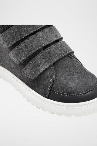 Gevoerde Leren Boots - Donkergrijs