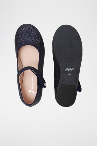 Leren Mary Janes - Marineblauw