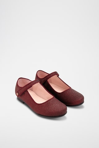 Leren Mary Janes - Bordeauxrood
