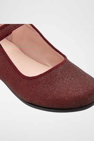 Leren Mary Janes - Bordeauxrood