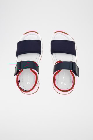 Leren Sandalen - Marineblauw en Zwart