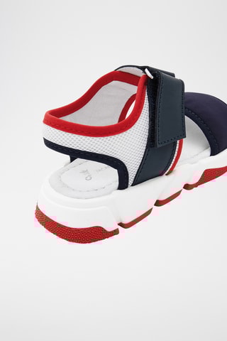 Leren Sandalen - Marineblauw en Zwart