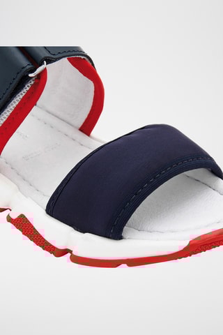 Leren Sandalen - Marineblauw en Zwart