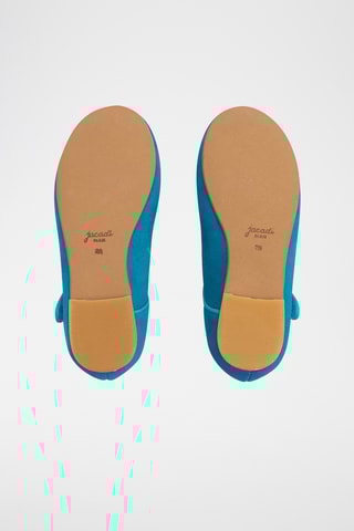 Geitennubuck Mary Janes - Turquoise