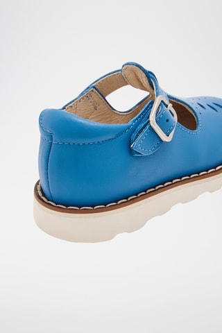 Leren Mary Janes - kobaltblauw