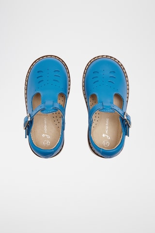 Leren Mary Janes - kobaltblauw