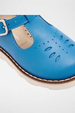 Leren Mary Janes - kobaltblauw