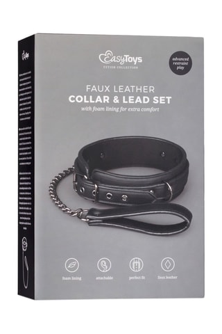 Collier et laisse 
Noir