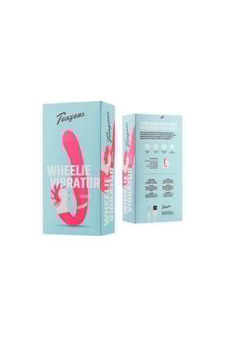 Vibromasseur Wheelie Teazers Rose - 20 cm