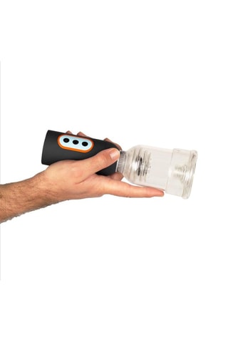 Pompe à pénis vibrante - Noir et transparent - 8,3 cm