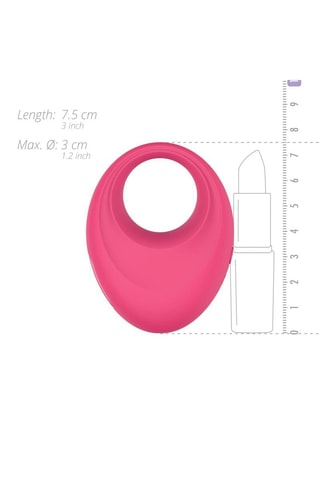 Anneau pénien vibrant Leo - Rose - 3 cm