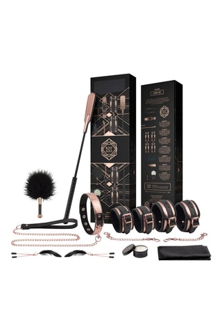Ensemble BDSM 9 pièces Doré rose et noir