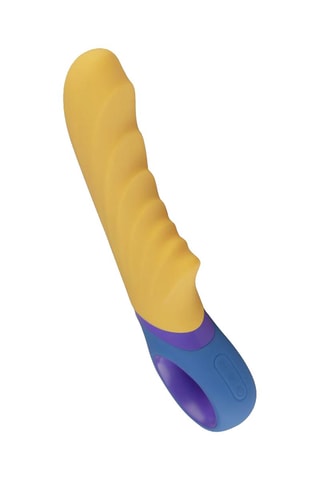 Vibromasseur G-Spot Tone - Jaune et bleu - 11 cm